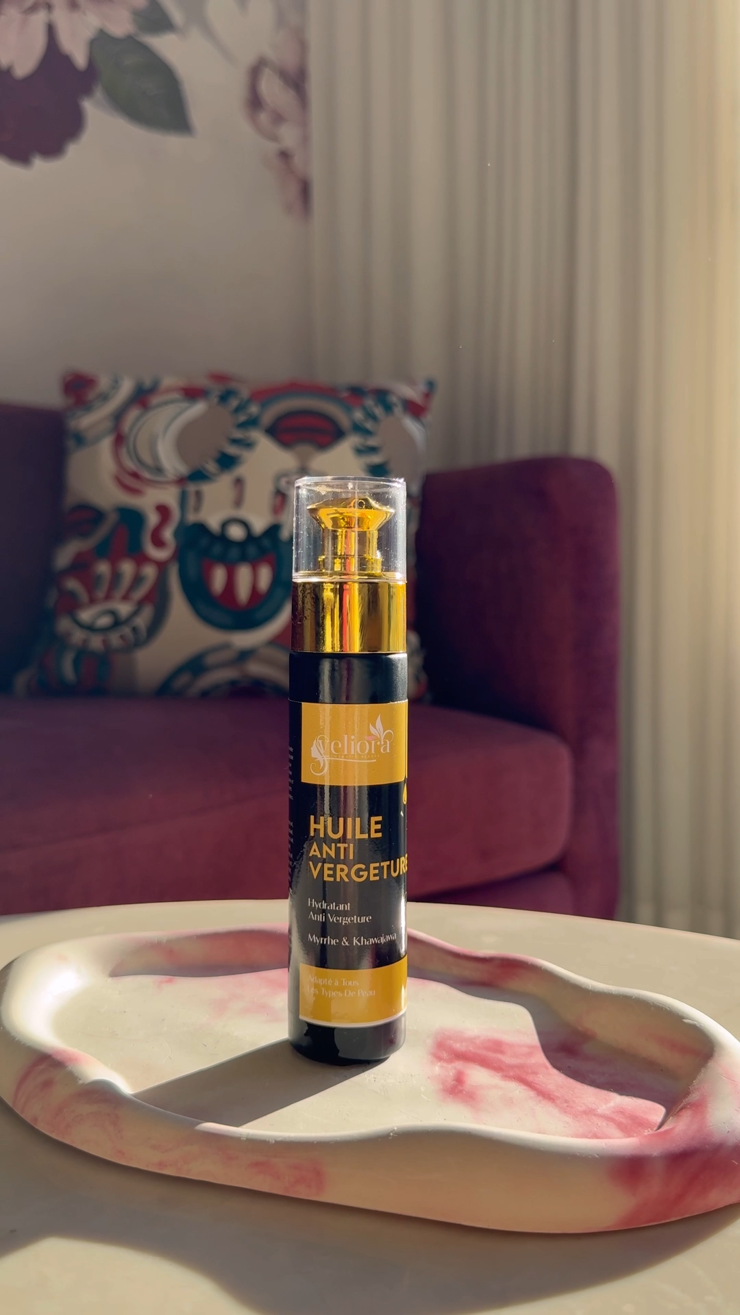 الزيت العلاجية الفاخرة للخطوط الحمراء